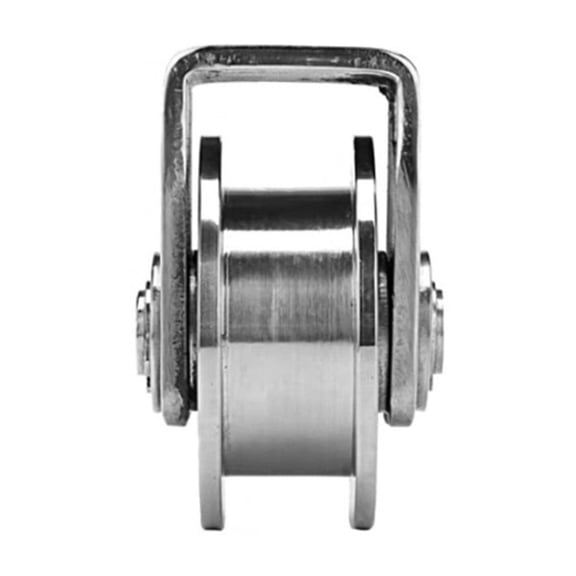 H Groove Stainless Steel Sliding Gate Roller Wheel 2in Heavy Duty Pulley Wheels for Wheel Track Rail Sliding Sate