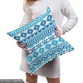thumbnail image 4 of Ambesonne Geometric Fabric by the Yard Upholstery, Folk Cultural Forms, 10 Yards, Blue White, 4 of 4