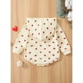 thumbnail image 4 of Gzhioc Baby Valentine’s Day Romper, Cute Heart Print Long Sleeve Hooded Bodysuit One-Piece Outfit,0-12 Months, 4 of 9