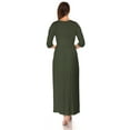 thumbnail image 5 of SR Women's Casual Wrap Floor Length Maxi Dress, 1X, Olive, 5 of 5