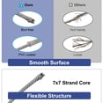 thumbnail image 3 of Unique Bargains 1/16" (1.5mm) 98ft 304 Stainless Steel Cable Wire Rope 7 x 7 Strands PVC Coated Aircraft Wire, 3 of 5