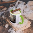 thumbnail image 5 of 3dRose, Two Dutch Vessels Close Hauled in a Strong Breeze by Willem Van De Velde the Younger, 15oz Two-Tone Green Mug, 5 of 7