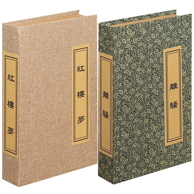 Libro decorativo Vintage Simple: 2 uds., libro falso realista, decoración de estantería para el hogar