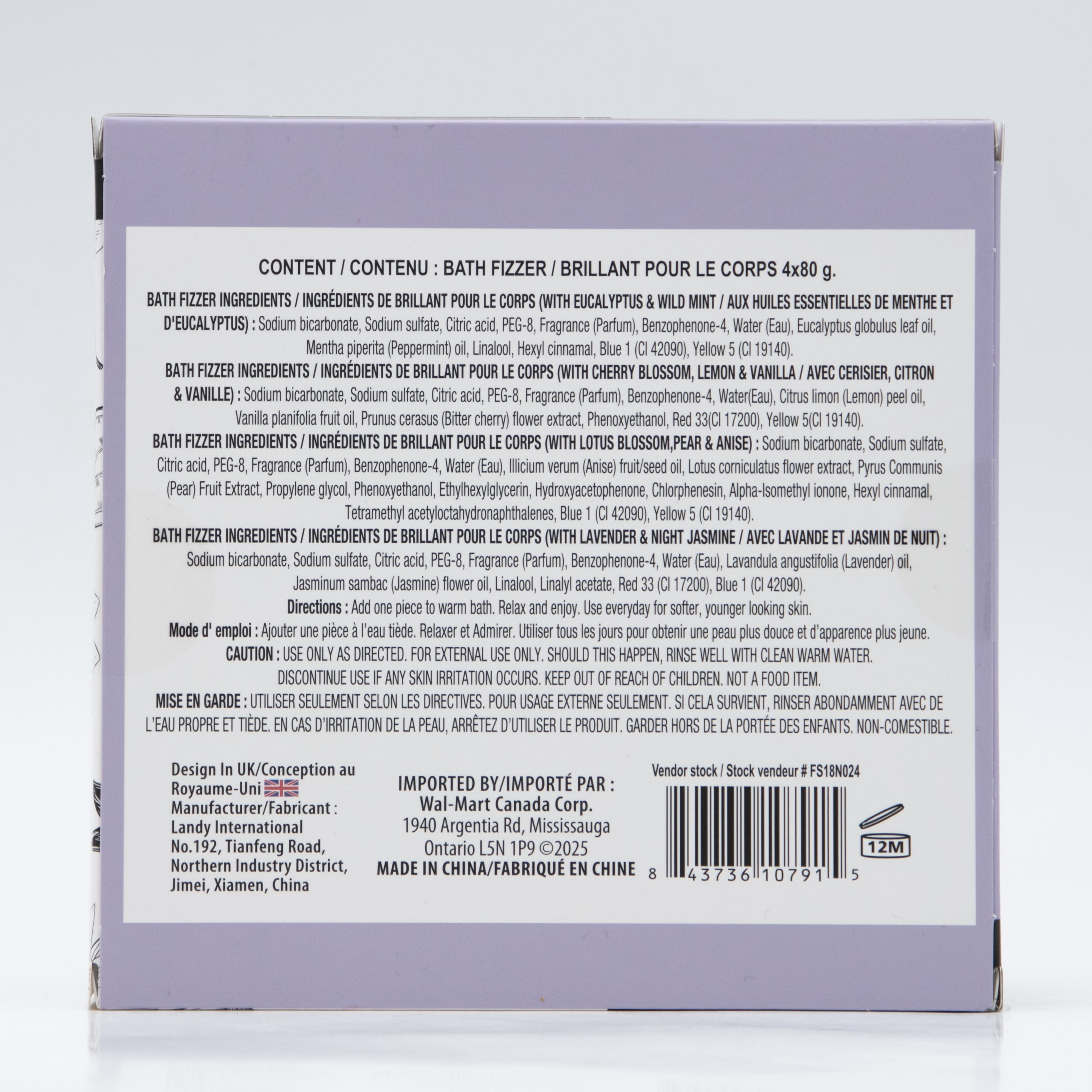 Bloomfield Just For You Bath Fizzer Collection, 4 Piece, Adult