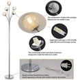 thumbnail image 4 of FanhSbrocade Modern Globe LED Floor Lamps with 5 Lights Tall Pole Tree Lighting for Living room & Bedroom G9 Bulb, 4 of 7