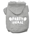 thumbnail image 1 of Party Animal Screen Print Pet Hoodies Grey Size Lg (14), 1 of 1