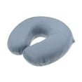 thumbnail image 2 of Qumonin Airplane Travel Pillow Memory Foam U-shaped Neck Support (Light Grey), 2 of 7