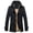 Black, variant on Munlar Waterproof Jacket- Casual Solid Slim Fit Turndown Single-breasted Windbreaker Multi-button Leopard Coat Christmas Winter Coat Clearance