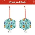 thumbnail image 2 of Cauagu Turtles And Sea Pattern Acrylic Christmas Pendant,1-Pack Christmas Ornaments Xmas Tree Decor Christmas Décor with Ribbon Cute Tree Hanging for Party Favors-Hexagon, 2 of 7