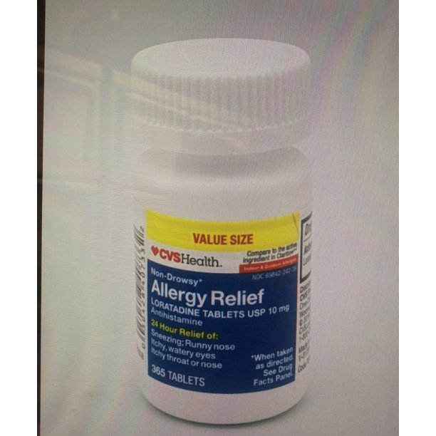 CVS Health Allergy Relief 24 Hour Nondrowsy 365 Tablets