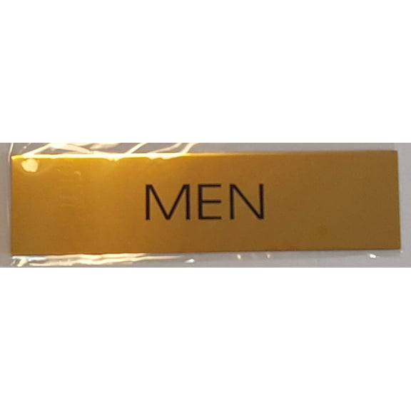 Toilet Men sign GOLD (ALUMINIUM 2X7.75)