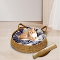 thumbnail image 1 of Cama para Gatos Salvador cesta nido Suministros para mascotas Almohada Azul 43x14cm, 1 of 10