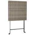 thumbnail image 6 of vidaXL Dining Table Folding Bistro Table Outdoor Garden Furniture Poly Rattan, 6 of 22
