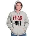 thumbnail image 3 of Fear Not Paint Splatter Christian Unisex Fleece Graphic Zip Up Hoodie Brisco Brands 5X, 3 of 5