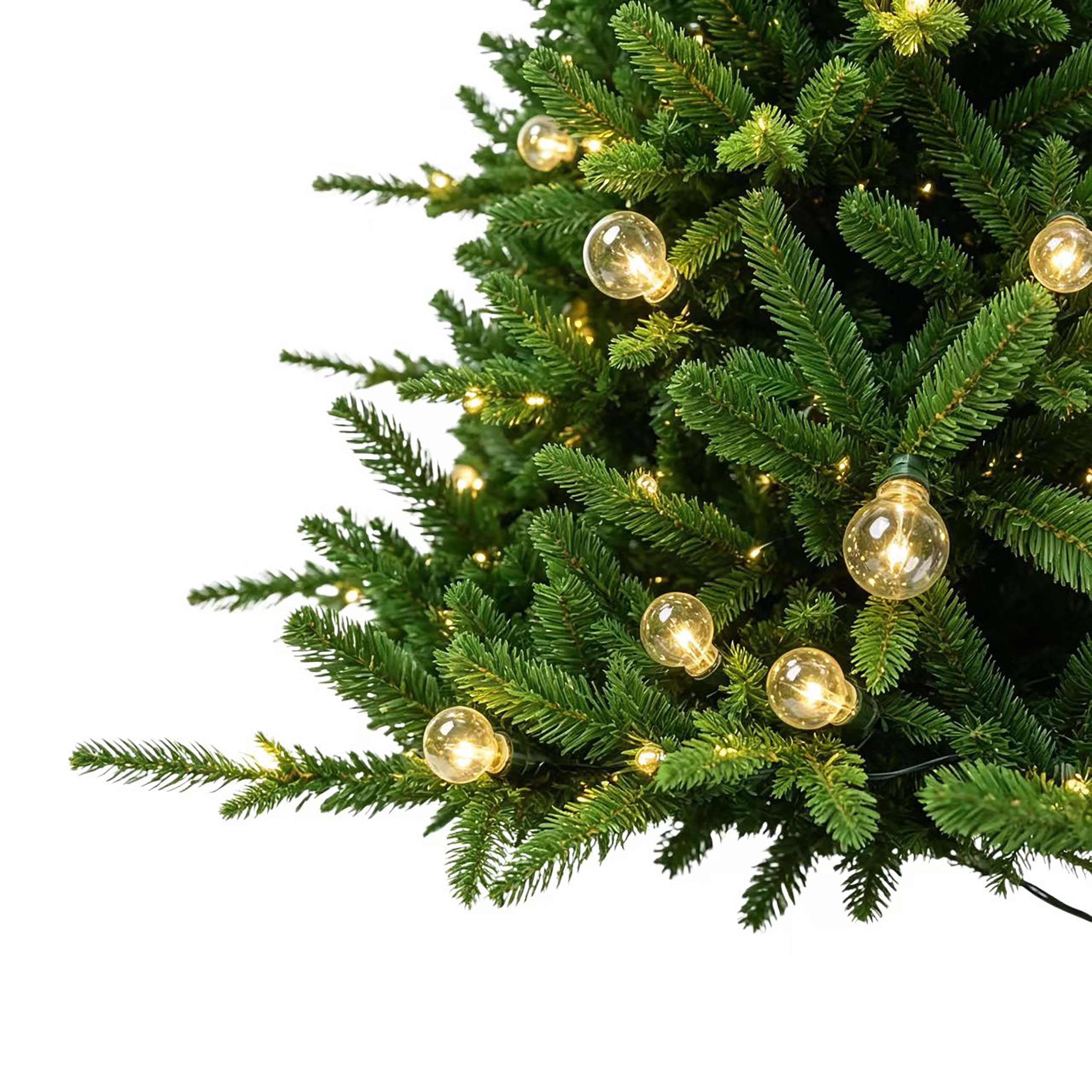 6.5' Pre-Lit Alder Green Artificial Christmas Tree with 325 Warm White LED Lights, 8 Functions, and Stand, by Holiday Time