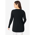thumbnail image 3 of Jessica London Women's Plus Size Ribbed Baby Doll Tunic Sweater, 3 of 5
