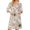Brown(Daisy Printed), variant on Zipper Women's Robes Lightweight Soft Summer Bathrobes for Women Zipper Front 3/4 Length Sleeve Knee Length Western Ethnic Style Plus Size Bathrobe Nightgown with Pockets Navy M