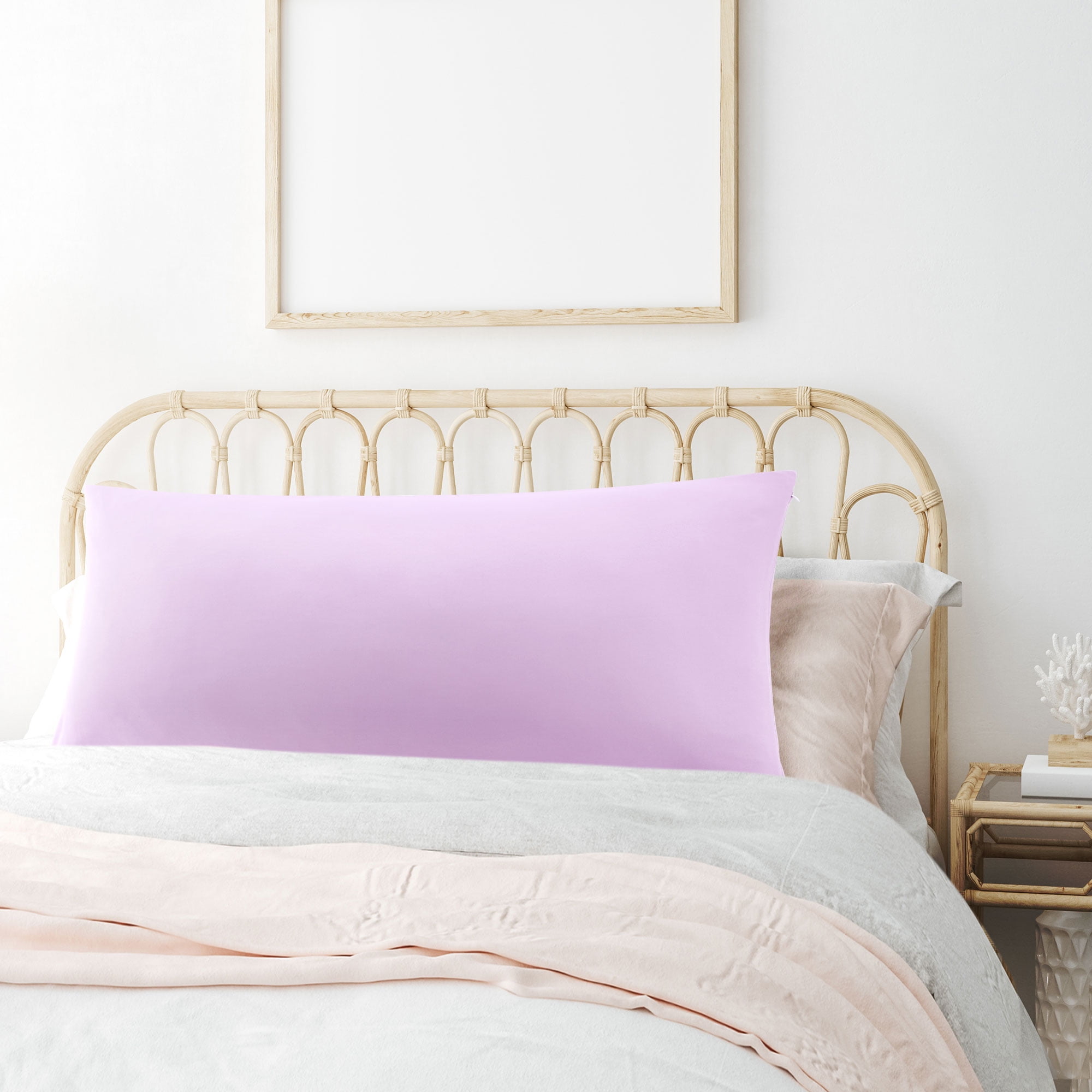 Unique Bargains Zipper Closure Body Pillowcase 1Pc Wisteria 20"x54"