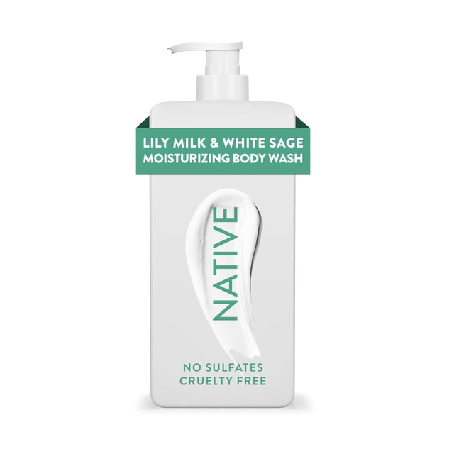 Gel de baño Native Lily Milk & White Sage, 532 ml, sin sulfatos