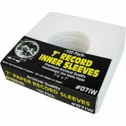 (100) archival quality acid-free heavyweight paper inner sleeves for 7" vinyl records #07iw