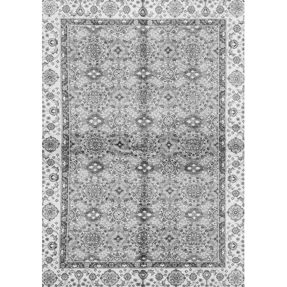Ahgly Company Indoor Rectangle Oriental Gray Traditional Area Rugs, 8' x 10'