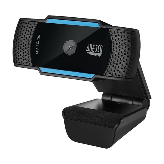 Adesso Cybertrack H5 1080p Hd USB Autofocus Webcam with Microphone, 1920 Pixels X 1080 Pixels, 2.1 Mpixels, Black