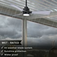 thumbnail image 2 of Matthews Fan Company AKLK-BK-BN-72 Alessandra 72” Matte Black Ceiling Fan with 3 Brushed Nickel Blades, Integrated LED Light Kit, Remote Control, Indoor/Outdoor Wet Rated, 2 of 6