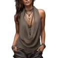 thumbnail image 5 of Tank Tops for Women Two Piece Mesh Sleeveless Going Out Tops, 5 of 6