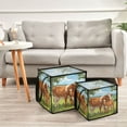 thumbnail image 6 of Home Organizer Foldable Fabric Storage Bin With Handle The Mother Cow and Her Calf, 6 of 7