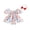 White, variant on Jxzom 4th of July Baby Girl Outfit Romper Dress 3 6 12 18 24 Months Star Print Ruffle Puff Short Sleeve Jumpsuit and Headband Set