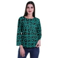 thumbnail image 1 of Moomaya Printed Button Placket Full Sleeve Top Round Neck WoMen's Casual Summer Tunic, 1 of 6