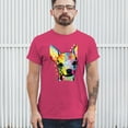 thumbnail image 3 of Tee Hunt Dean Russo Cute Chihuahua T-Shirt Neon Colorful Dog Men's Tee, Hot Pink, 5X-Large, 3 of 5