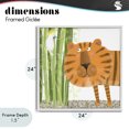 thumbnail image 4 of Stupell Industries Eclectic Bamboo Trees & Tiger White Framed Giclee Art, 24 x 24, by Carla Daly, 4 of 8