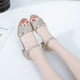thumbnail image 5 of Qarigey 1 par de sandalias de cuero PU con lentejuelas para mujer, zapatos de tacón alto a la moda para mujer, zapatos para fiesta, banquete, Calzado, 5 of 6