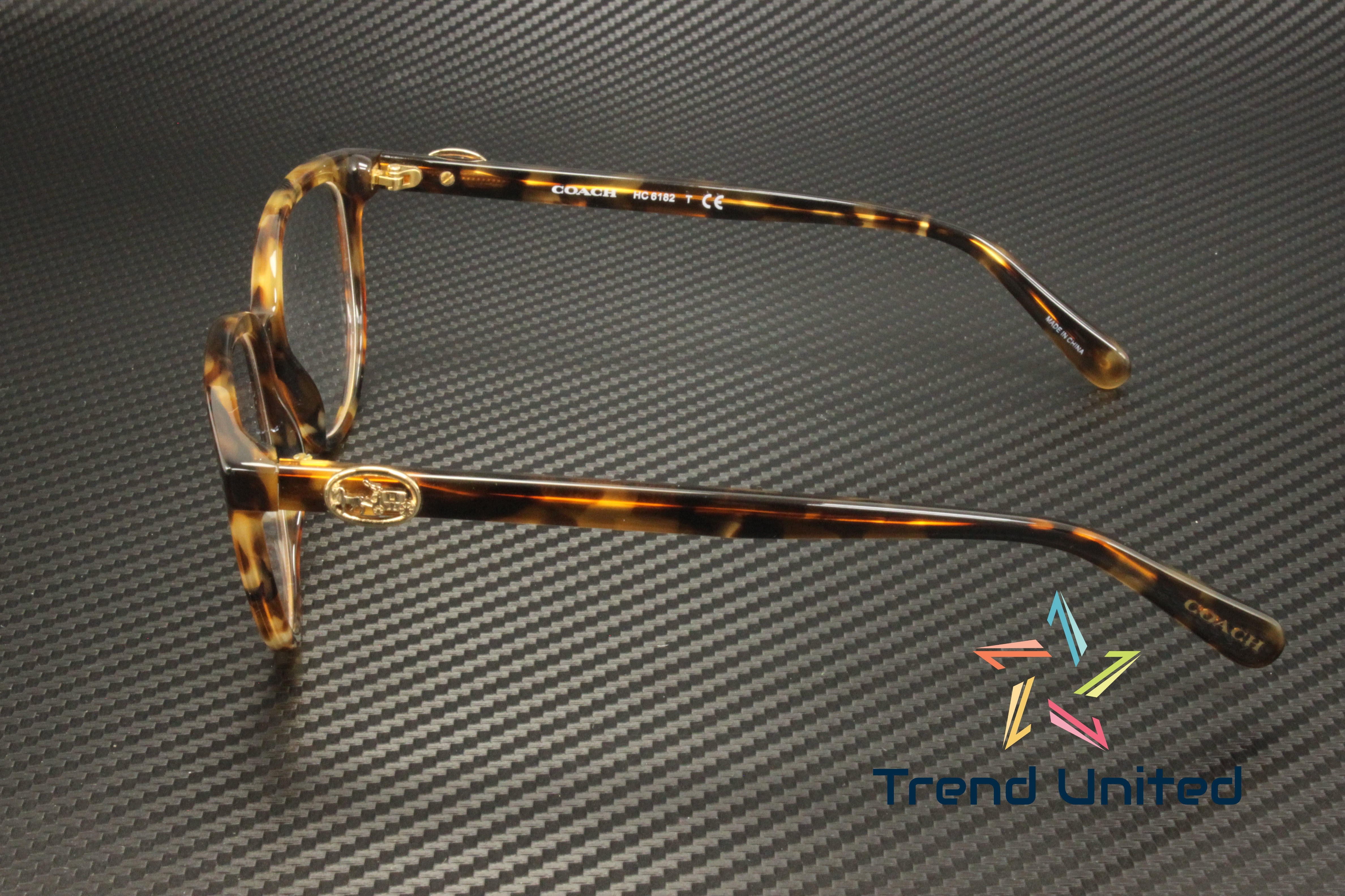 COACH HC6182 5664 Milky Amber Tortoise Demo Lens 52 mm 