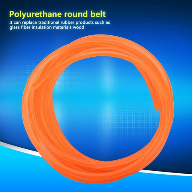 Cergrey Polyurethane round belt,Polyurethane Belt,Orange Smooth Surface PU Polyurethane Round Belt for Drive Transmission