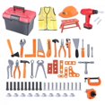 thumbnail image 1 of Toddlers Play Tool Kits Toolbox Repairing Tool Set Realistic Build Kits Set Kids Pretend Play Fine Motor Skill Toy Gift, 1 of 5