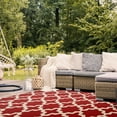 thumbnail image 6 of SAFAVIEH Courtyard Amanda Geometric Indoor/Outdoor Area Rug, 5'3" x 7'7", Red/Bone, 6 of 15