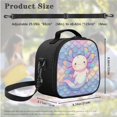 thumbnail image 5 of Jeiento Axolotl School Bags for Girls 7-10/10-12 Kids Backpack With Lunch Box Set Pencil Case Fish Scale Elementary Kindergarten Primary School Bookbag Children 17inch Cute Back Pack, 5 of 7