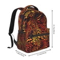 thumbnail image 2 of Burn Curved Line Fire Backpack Casual College Bag Zipper Laptop Daypack Hiking Rucksack Travel, 2 of 5
