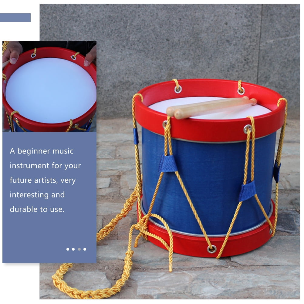 MLINS Multi Kids Snare Drum Set with Drum Sticks for Playing Use Synthesis Material 14 inch x 6 inch