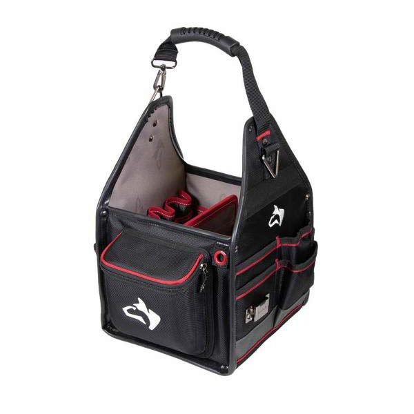 Professional 10 in. Electrician Tool Bag with Removable Tool Wall Husky