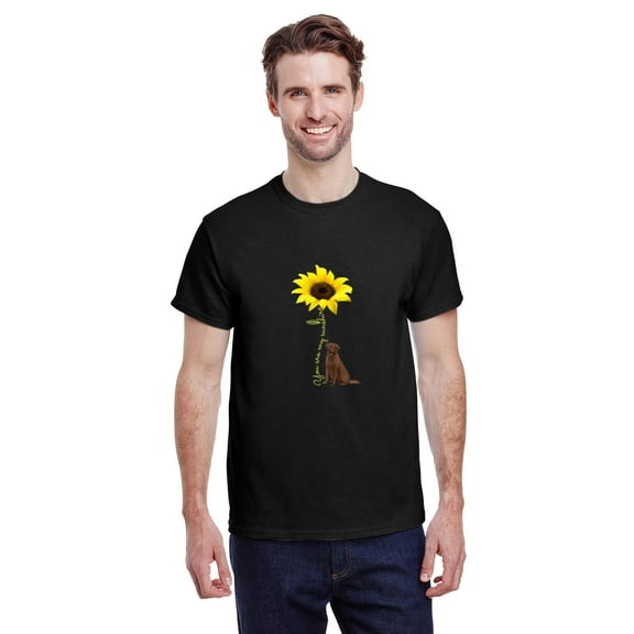 Chocolate Lab You Are My Sunshine Labrador Retriever Unisex T-Shirt, for men & women, up to size 5XL