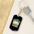 thumbnail image 6 of To My Wife  Wife Mother Dog Lover Black  Stainless Steel or 18k Gold Premium Swivel Dog Tag Keychain, 6 of 16