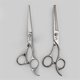thumbnail image 5 of Juego de tijeras de peluquería para zurdos de 19 cm (7,5 pulgadas), tijeras de barbero de acero 440C con tijera de entresacar., 5 of 5