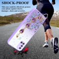 thumbnail image 6 of for Samsung Galaxy A21s Case Clear Glitter Silicone, Shockproof Samsung A21s Phone Case with Chain Strap Bracelet for Women Aesthetic Transparent Cover Pink Cute (Purple), 6 of 14