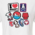 thumbnail image 3 of Peanuts - I Heart Snoopy Patches - Juniors Cropped Cotton Blend T-Shirt, 3 of 6