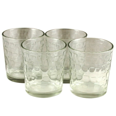 

Gibson Home Great Foundations 4 piece 13 oz Embossed Glass Set