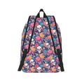 thumbnail image 3 of Balery colorful Skull flower daisy Vintage Canvas Backpack for Men and Women - Large Capacity, Durable Travel Laptop Bag for School, Work, Hiking, and Outdoor Activities-Small, 3 of 7