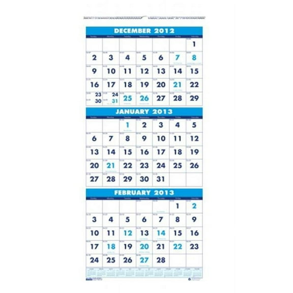 House of Doolittle  Compact Three Month Wall Calendar